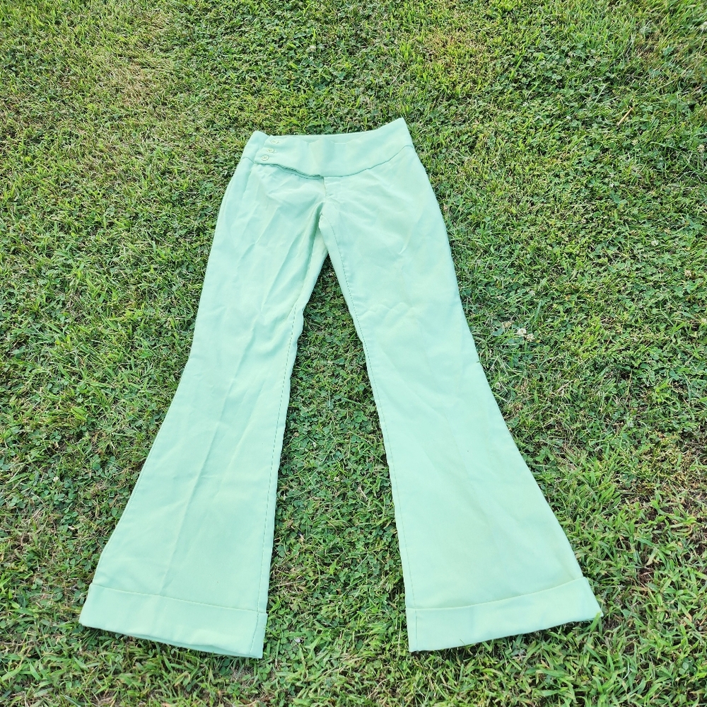 Mint Green Flared Pants